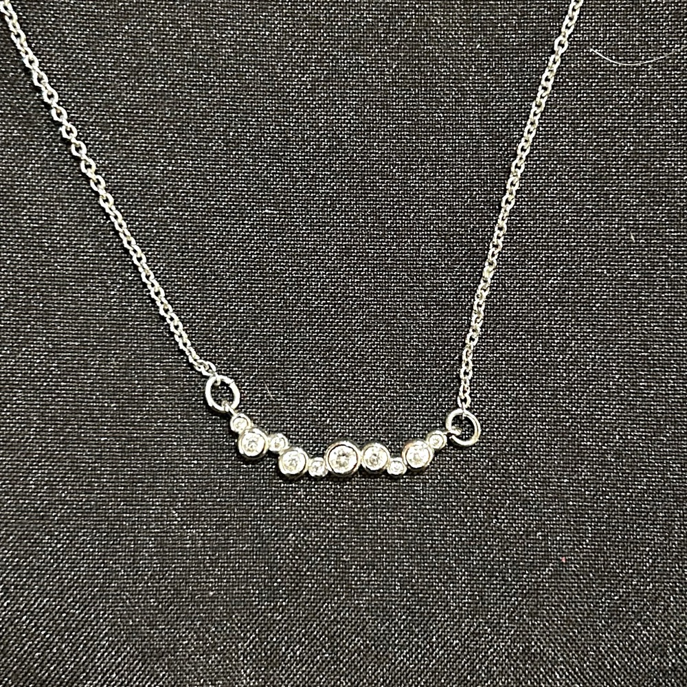 Silver Necklace, Bubbles Necklace, Circles Necklace